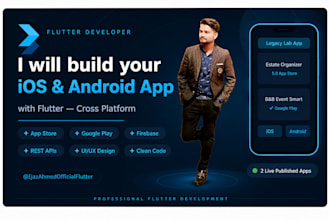 do flutter app development for android and ios with firebase