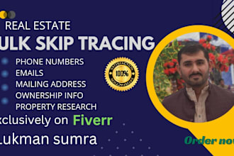do skip tracing for real estate USA only bulk skip tracing