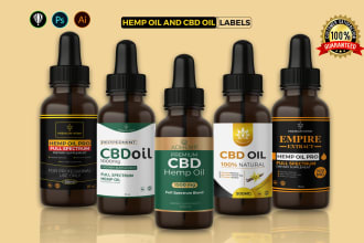 do cbd label design, hemp oil label, supplement label design