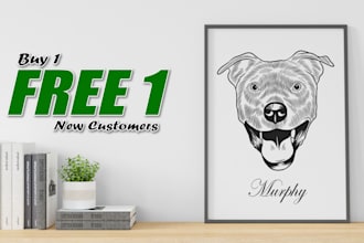 line art for your pet