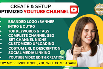 create and setup youtube channel