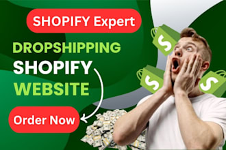 build branded automated shopify dropshipping store,shopify website or store