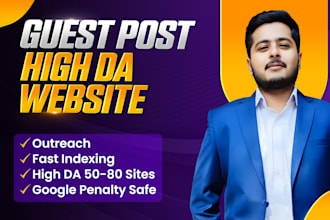 do blogger outreach for niche edit and guest post on high da websites
