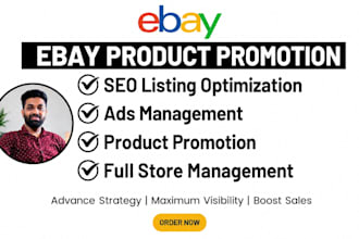 do ebay SEO listing optimization, ebay product promotion ads