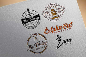 design barber shop logo for your brand