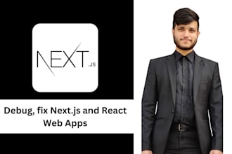 debug, fix and enhance react or next js web app