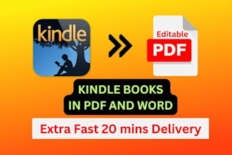 convert any kindle book to editable pdf and word