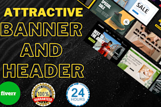 design website header ,banner or slider and website ads