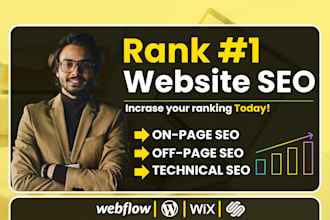 optimize wix, shopify, wordpress, squarespace website SEO for 1st page ranking