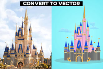 redraw, trace, convert artwork or logo to vector