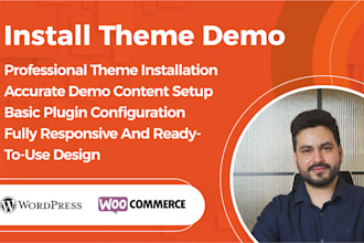 install wordpress theme and setup demo