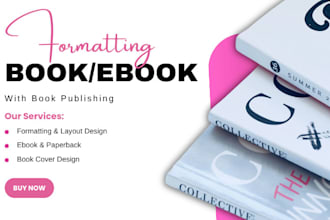 do paperback book formatting and layout design for amazon KDP, ingramspark, lulu
