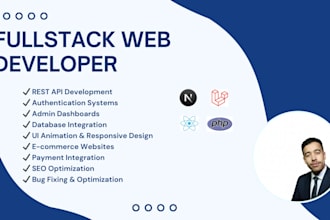 develop a modern fullstack website with laravel and nextjs