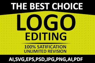 edit redraw recreate redesign update modify fix remake revamp upgrade your logo