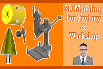 do 3d modeling for factory and workshop solidworks, autocad