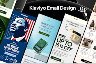 create custom klaviyo, mailchimp email marketing flows and newsletters design