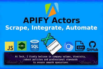 develop actor or scraper in apify and integrate in apps