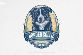 create a vintage animal logo design with hand drawn style