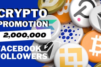 do crypto promotion on my 2 million facebook page followers