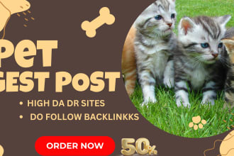 publish a pet guest post with high quality backlinks