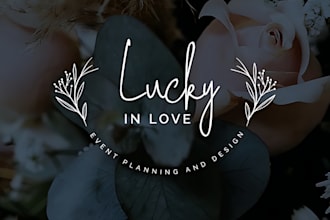 design modern wedding service logo