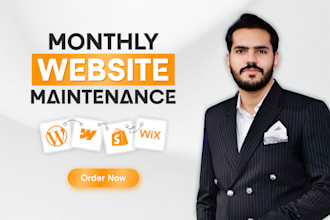 provide monthly maintenace and support to your wordpress, webflow website
