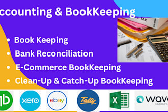 provide professional bookkeeping in quickbooks xero and wave accurate repots