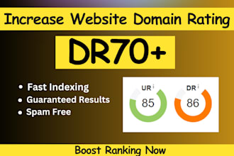 increase ahrefs dr ur 70 plus