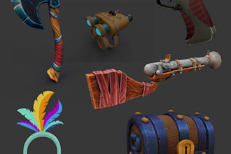 make hand painted stylized textures  for your 3d assets