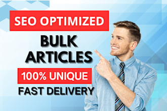 write unique, SEO bulk articles and blog posts for tech, pet, travel