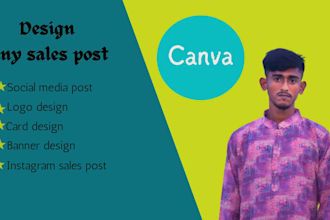 do canva desigh in insta post and s m post,logo desing