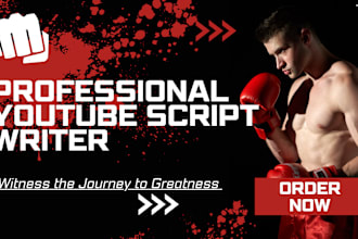 do quality youtube script, cashcow, top10 mma, boxing, ufc, history video script