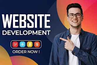 build, rebuild website development as full stack developer, front end developer