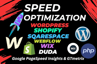 optimize wix duda webflow squarespace shopify website speed