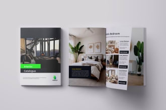 create any brochure, product catalog, company profile, real estate listing