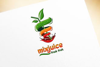 design a tropical fruit drinks logo