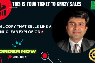 do email copywriting and write marketing and sales emails
