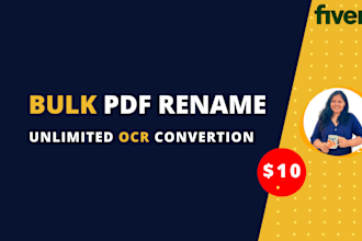do unlimited PDF rename, ocr conversion, editing