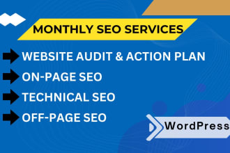provide a monthly SEO service package for google top page ranking