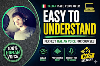 record a clear and engaging italian voice over for e learning and training