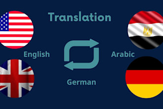 do translate english to arabic,egy and english to german