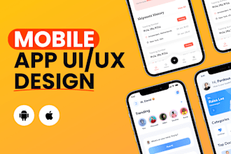 do mobile app UI UX design for android or ios in xd or figma