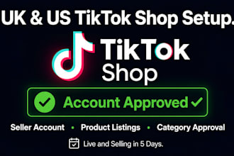set up your UK or US tiktok shop with SEO product listings