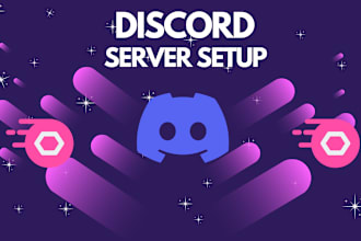 setup new or existing discord servers, custom channels add basic bots, emojis