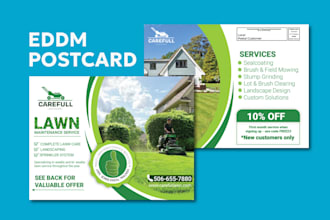 design amazing and professional direct mail eddm postcard
