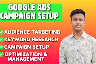 setup and managing google ads PPC campaigns
