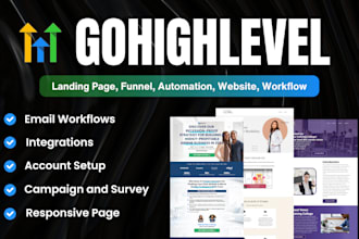 be your high level, automation ,workflows, website, funnels, landing page expert