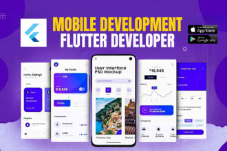 develop the hybrid mobile application using flutter, flutter developer