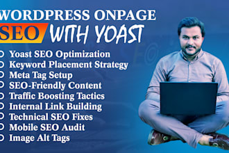 do complete wordpress onpage seo with yoast for gain traffic