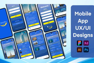 design mobile app and screens UI UX in figma